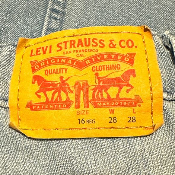 Levi's 511 Slim Fit Girls Stretch Jeans Size 16 (28 X 28) Light Blue Wash EUC - Picture 3 of 7